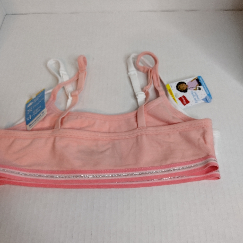 🔴 Girls Hanes 2 PK Bra Small - Picture 4 of 6